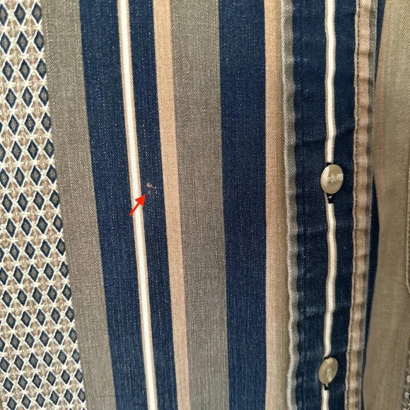 Vintage 90s Natural Issue Shirt Mens Large Striped Faded Worn Casual Button Down - Picture 14 of 16